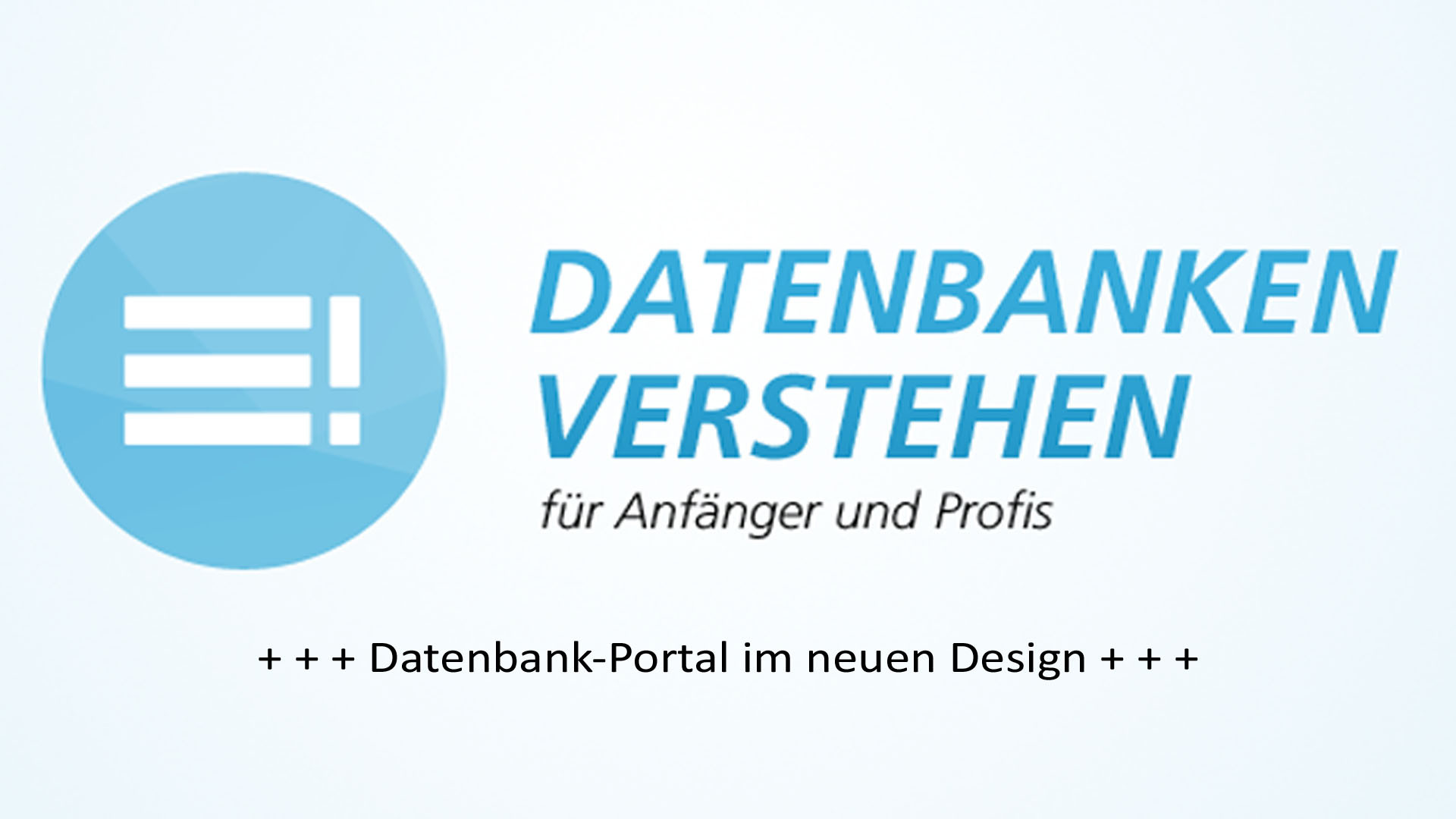 Datenbank Portal im neuen Design | Datenbank Blog