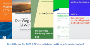 Die 5 Bücher für BWL- und Wirtschaftsinformatik-Studium